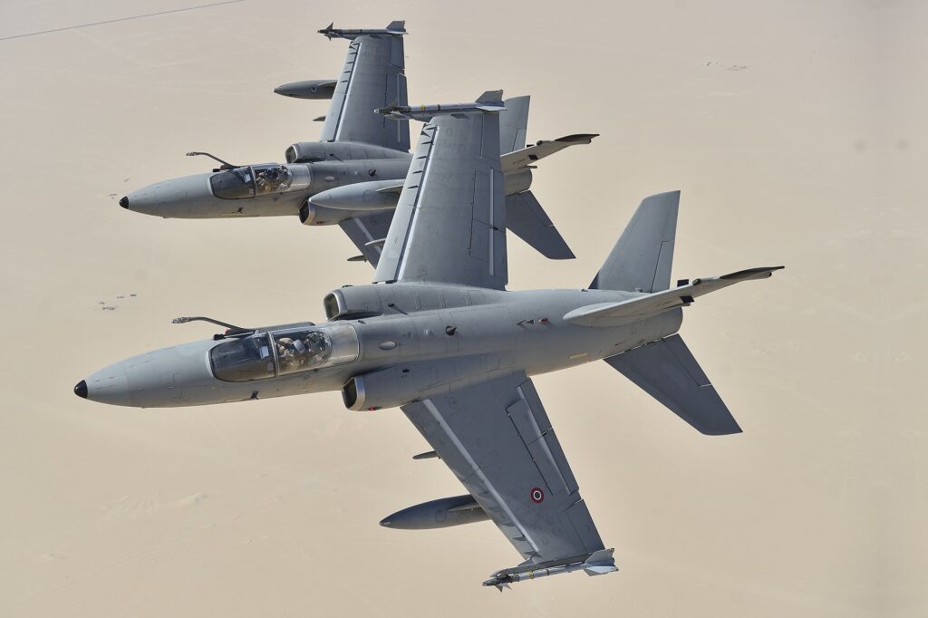 Italian Air Force AMX ground-attack aircraft