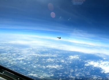 J-16 fighter intercepts US Air Force RC-135 aircraft