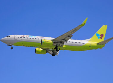 Danang,,Vietnam,February,25,2020,Jin,Air,B737-800,Landing,To,Danang