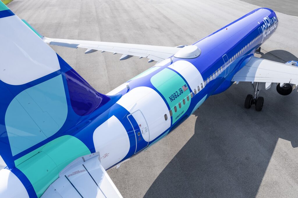 JetBlue's new livery is a take on being bold and blue