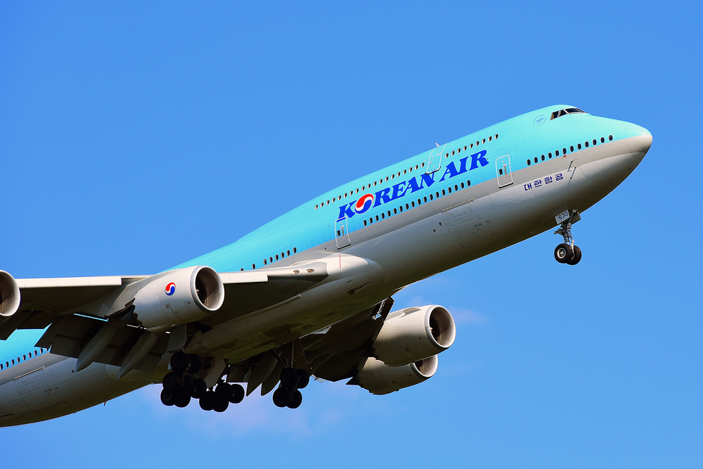 Frankfurtgermany june24KoreanAirBoeing747 8LandsAtFrankfurtAirport Frankfurt,germany-june,24:,Korean,Air,Boeing,747-8,Lands,At,Frankfurt,Airport