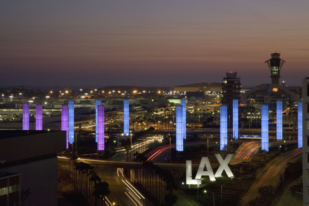 LAX at night