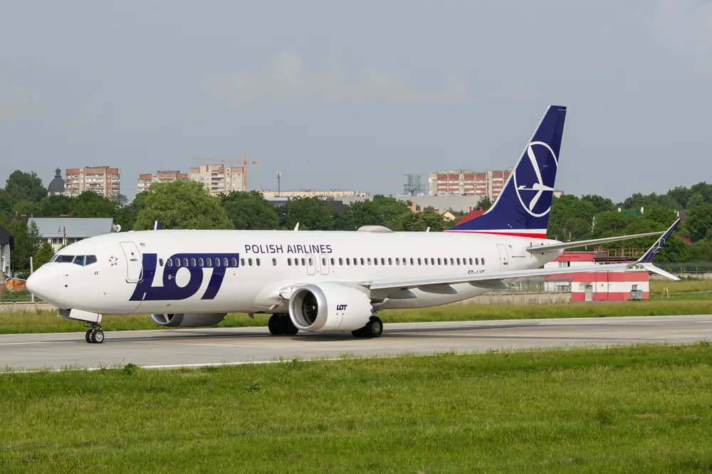 LvivUkraine June23rd2021LotPolishAirlinesBoeing Lviv,,Ukraine,-,June,23rd,,2021:,Lot,Polish,Airlines,Boeing