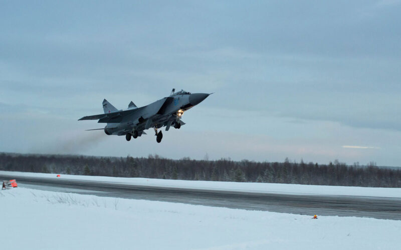 MiG-31 heavy interceptor taking off