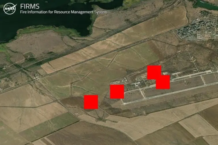 NASA FIRMS showing Marinovka Air Base NASA FIRMS showing Marinovka Air Base