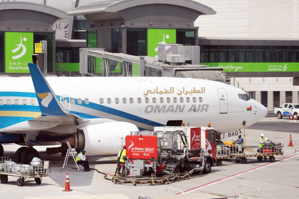 An Oman Air Boeing 737 left Iran following a brief grounding due to FOD damage