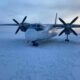 Polar Airlines Antonov-24 frozen river