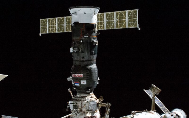 Progress 82 docked to the ISS