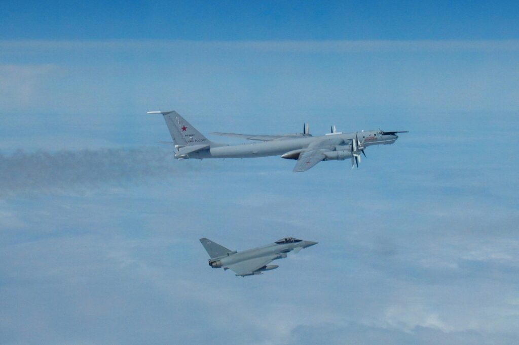 RAF Typhoon intercepts Russian aircraft
