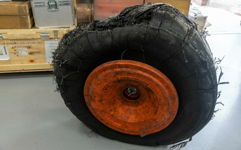 RAF Voyage tire burst blowout