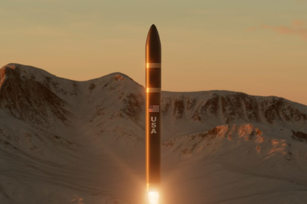 Render of the Lockheed Martin NGI in flight