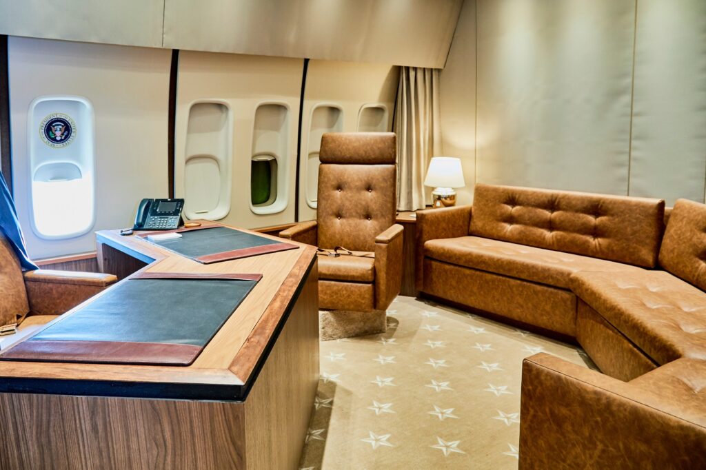 Replica of the Oval Office in the presidential airplane, Air Force One at National Harbor.