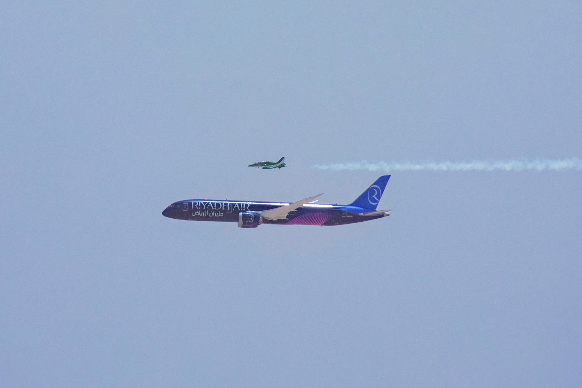 Riyadh Air officially unveils new livery with historic flyby
