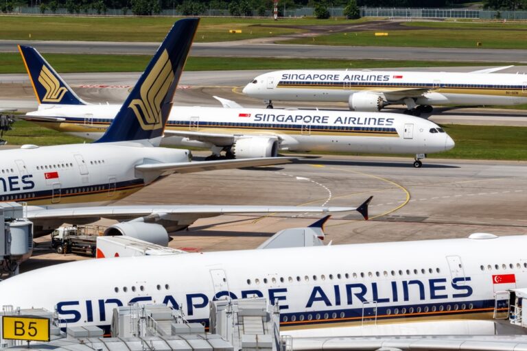 Changi,,Singapore,-,February,3,,2023:,Singapore,Airlines,Airplanes,At