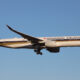 Singapore Airlines Airbus A350 900ULR Ultra Long Haul passenger aircraft was about to land on New York John F Kennedy International Airport JFK