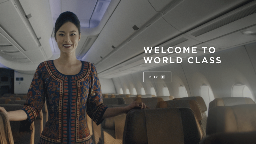 Singapore Airlines Welcome to World Class