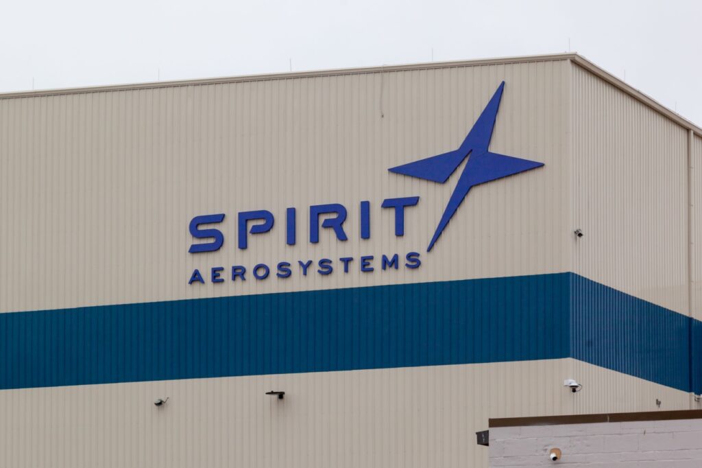 Spirit Aerosystems logo on a building