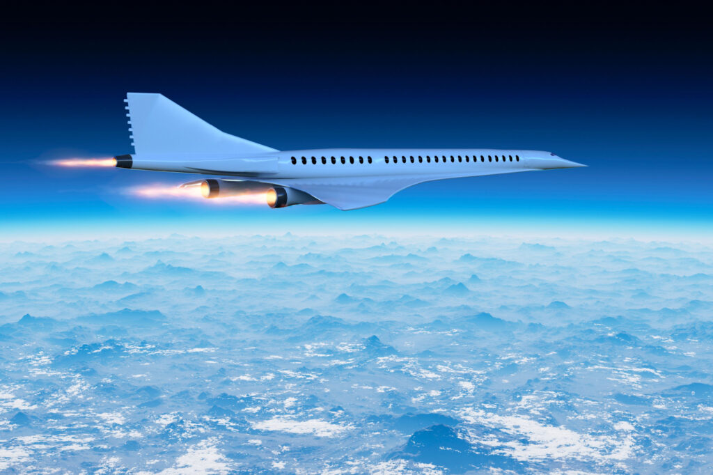 Supersonic flight, the plane to travel faster than ever.