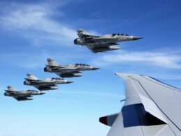 Taiwan Mirage 2000 fighters flying in formation