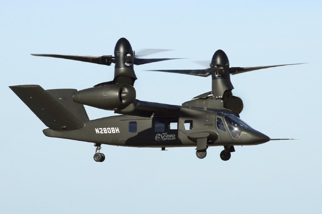 This Bell V 280 Valor tiltrotor aircraft