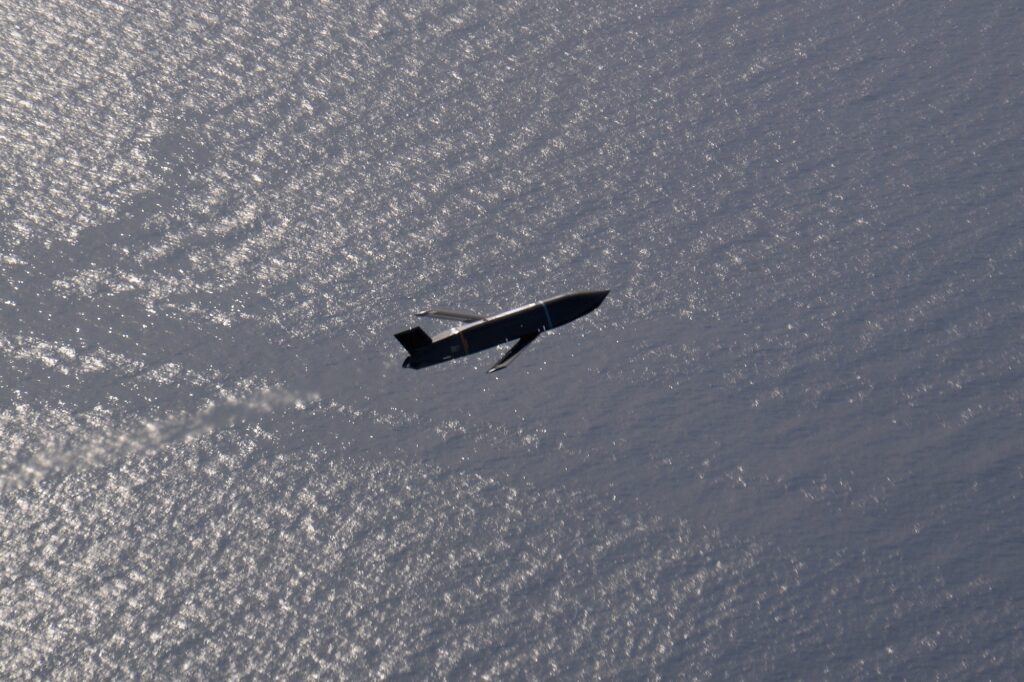 The LRASM anti ship missile in flight The LRASM anti-ship missile in flight