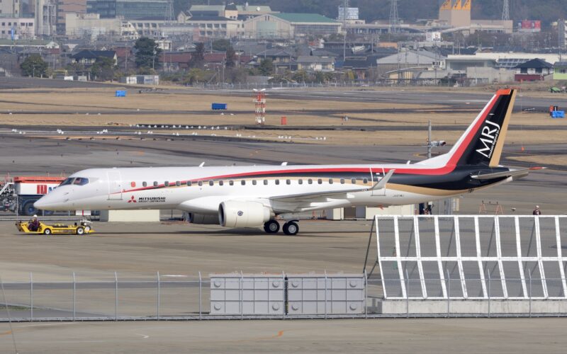 Pictures show the very first Mitsubishi SpaceJet M90 being scrapped at Moses Lake
