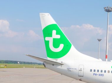 Transavia lowcost flight airplane wings logo
