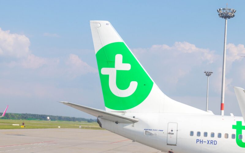 Transavia lowcost flight airplane wings logo