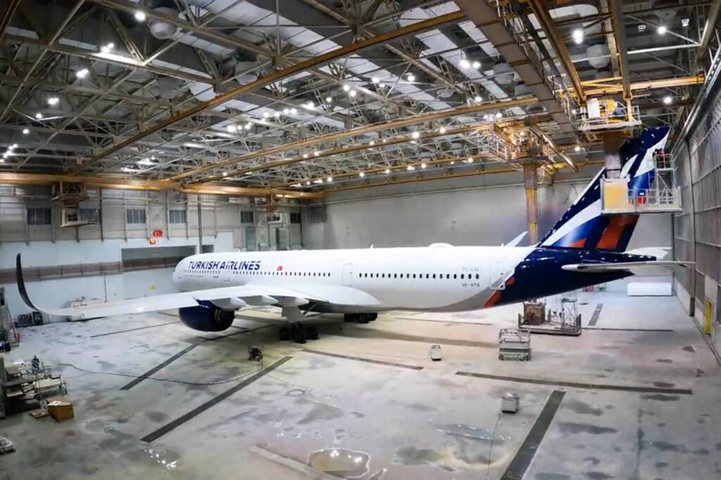 Turkish Technic repainting ex-Aeroflot Turkish Airlines Airbus A350