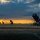 US Patriot missile batteries at sunset in Poland