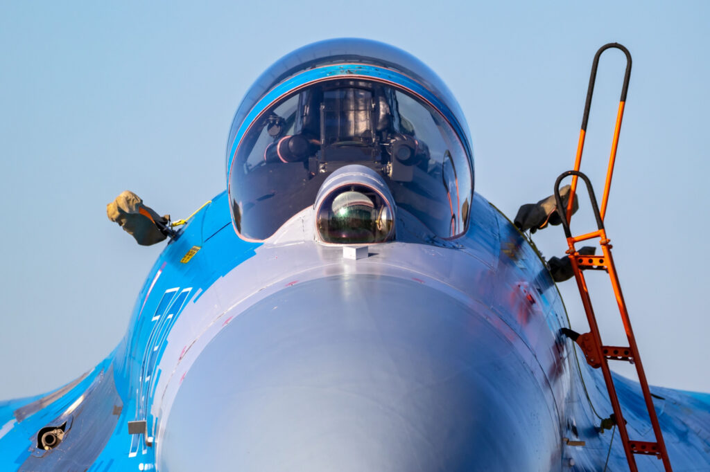 Ukrainian Air Force Sukhoi Su-27 Flanker fighter aircraft