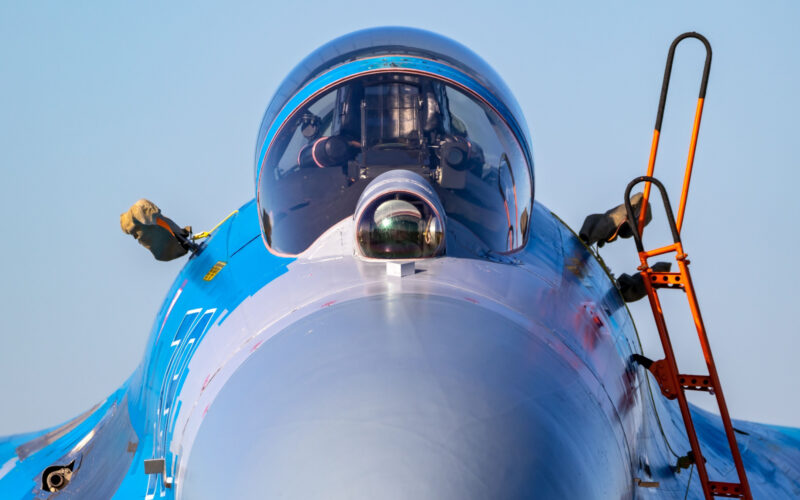Ukrainian Air Force Sukhoi Su-27 Flanker fighter aircraft