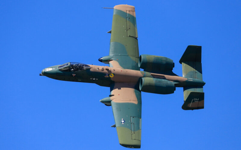 United States Air Force A-10 Thunderbolt II 'Warthog' performs a demo