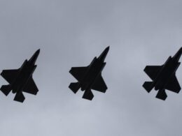 United States Air Force F-35A fighters flying in formation