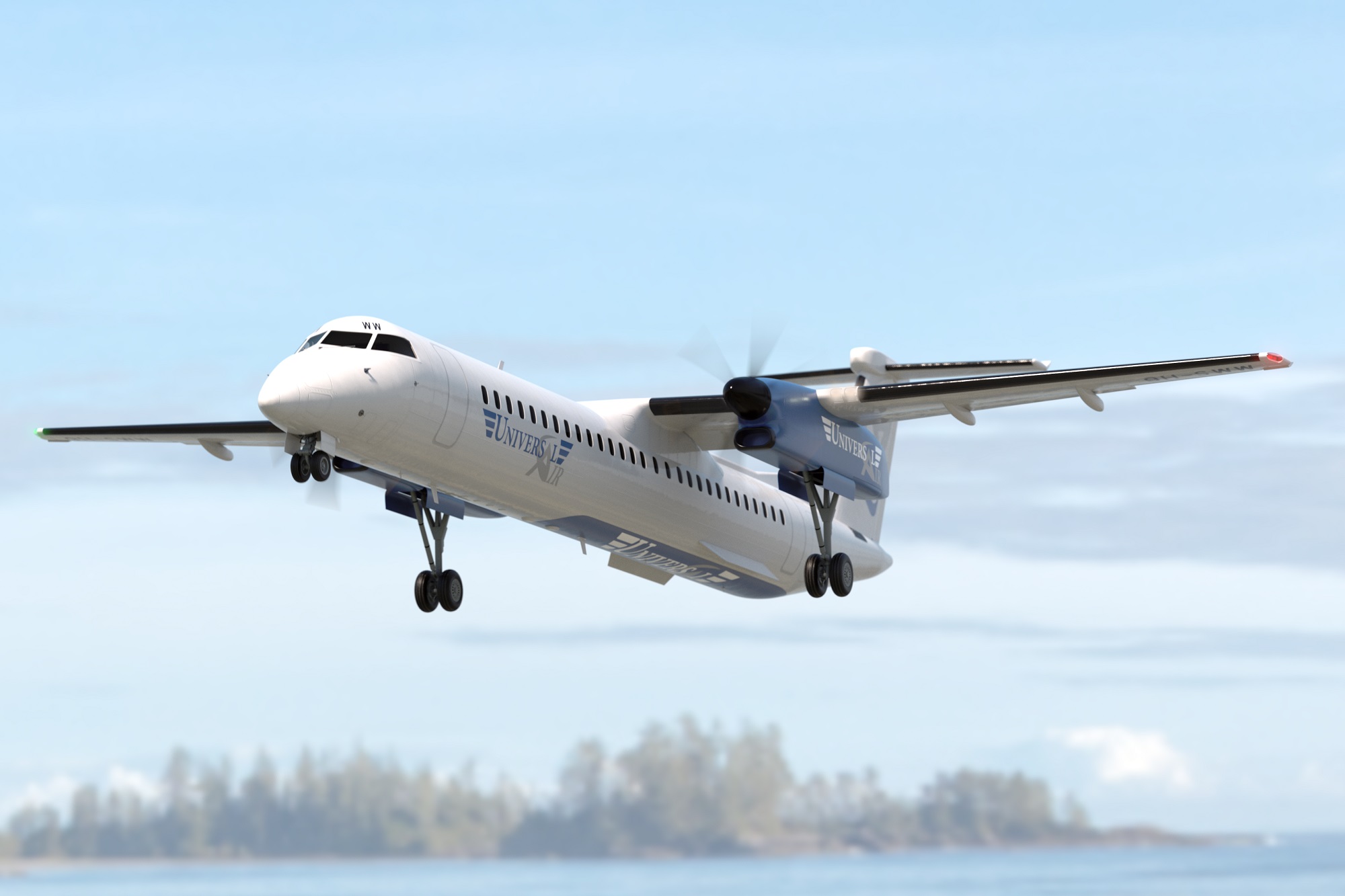 Universal Air DHC-8 aircraft