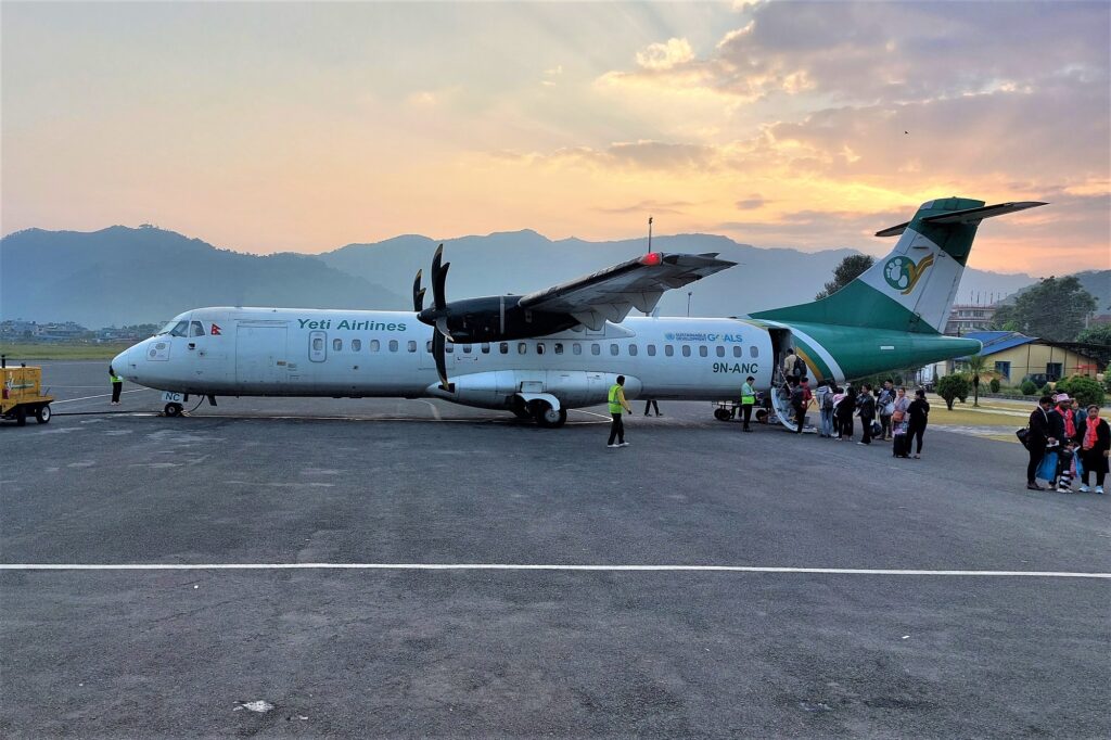 Yeti Airlines ATR 72 turboprop