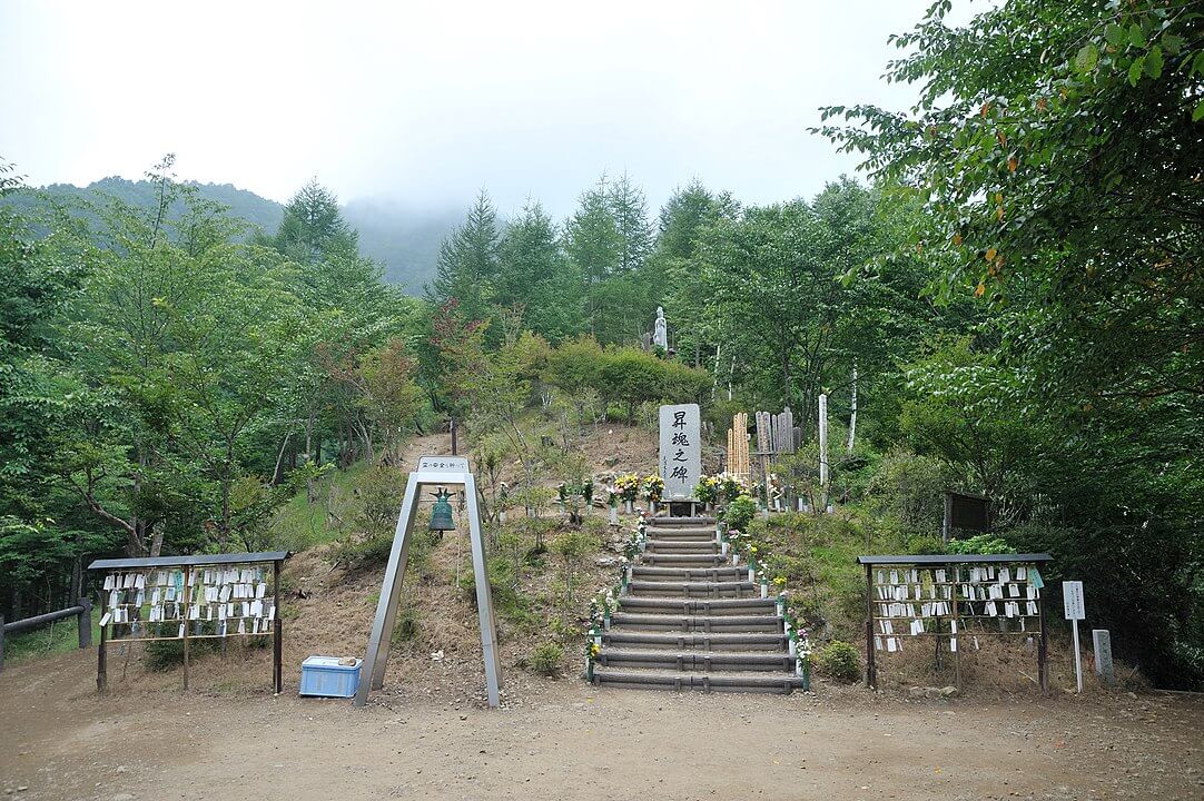 Memorial to the 520 victims of Flight 123 near the crash site on Mount Osutaka