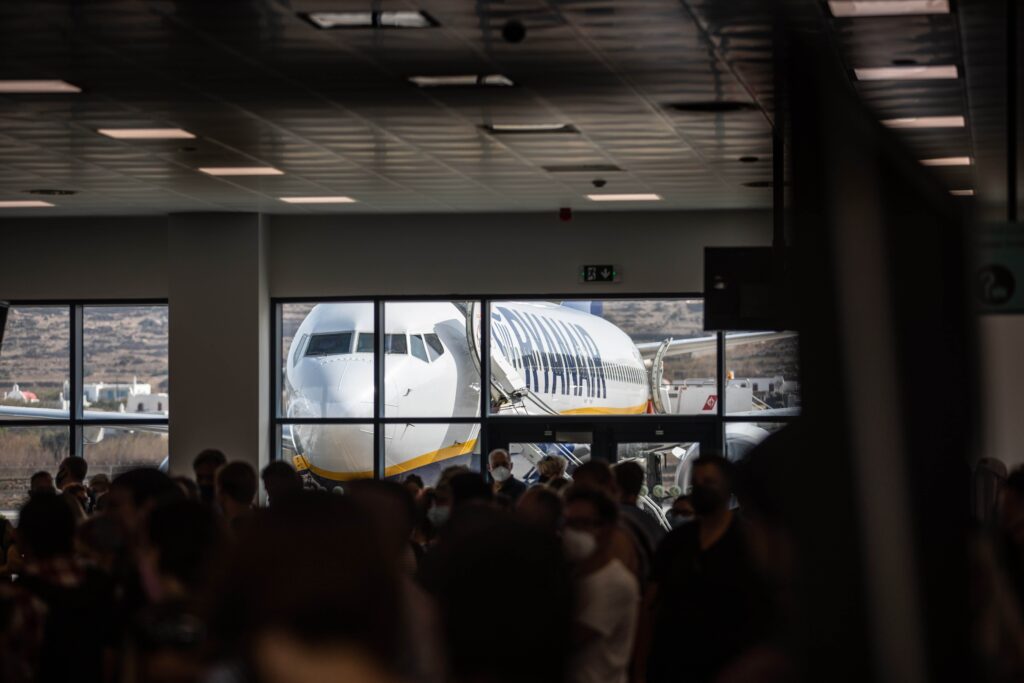 a ryanair boeing 737 800 seen from the terminal at mykonos airport mykonos greecejpg a_ryanair_boeing_737-800__seen_from_the_terminal_at_mykonos_airport_mykonos_greece.jpg