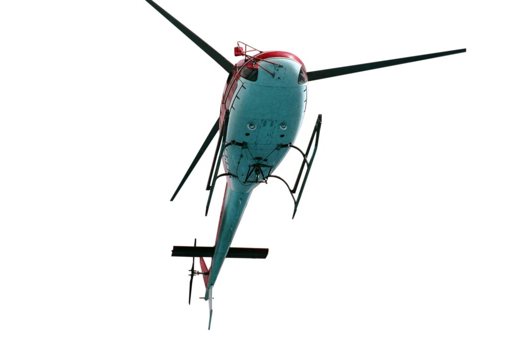 Air ambulance in flight