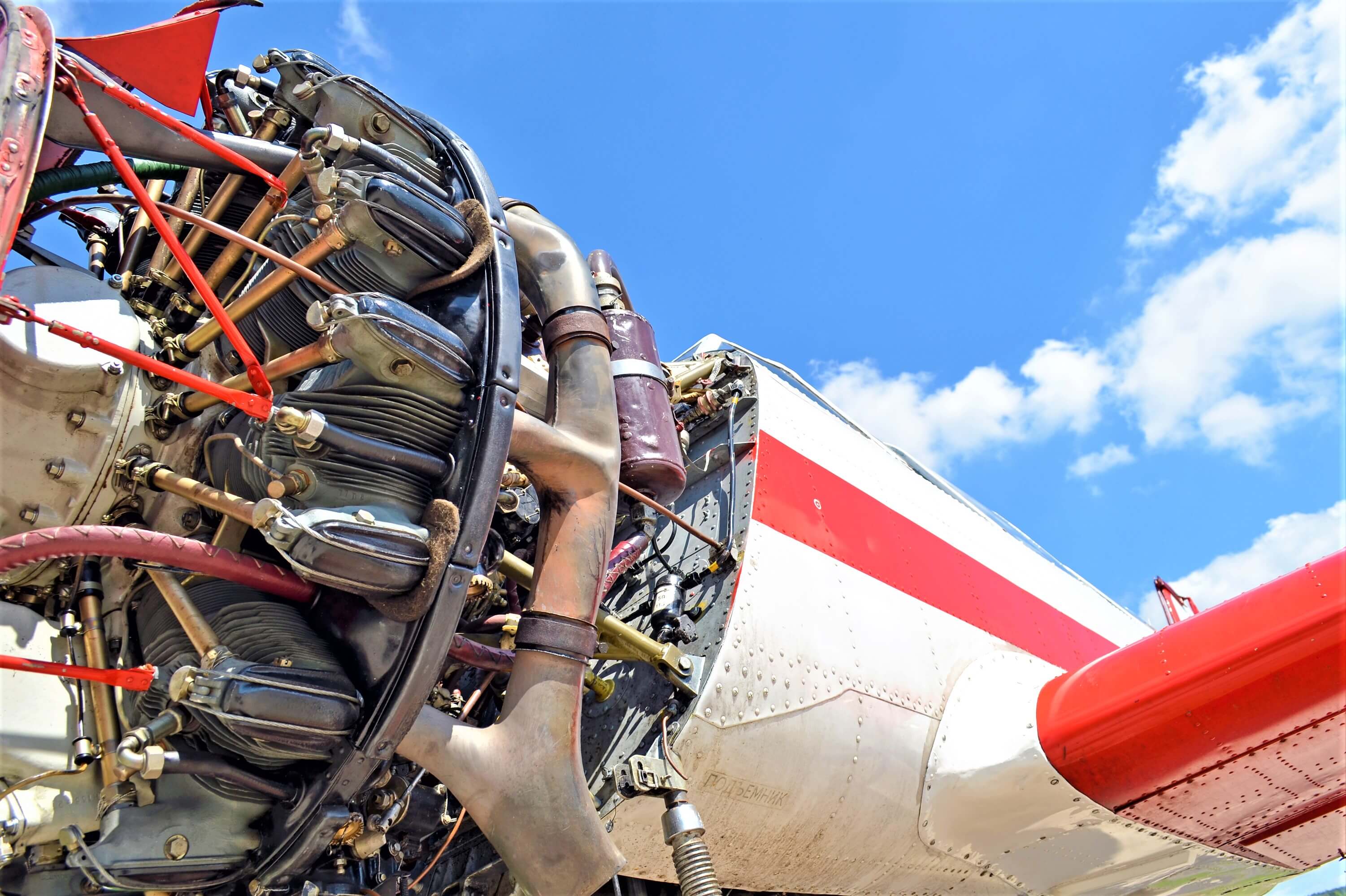 aircraft engine close up
