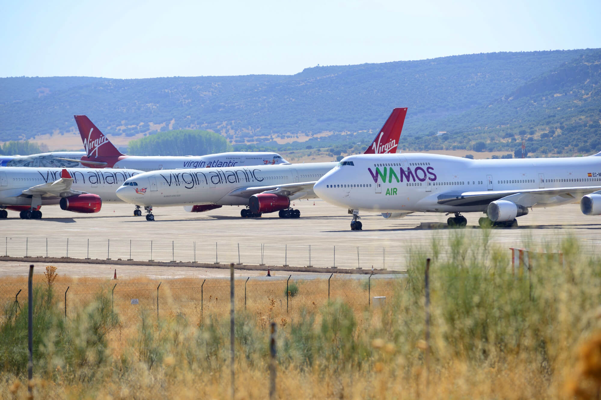 aircraft parked at ciudad real during the pandemic