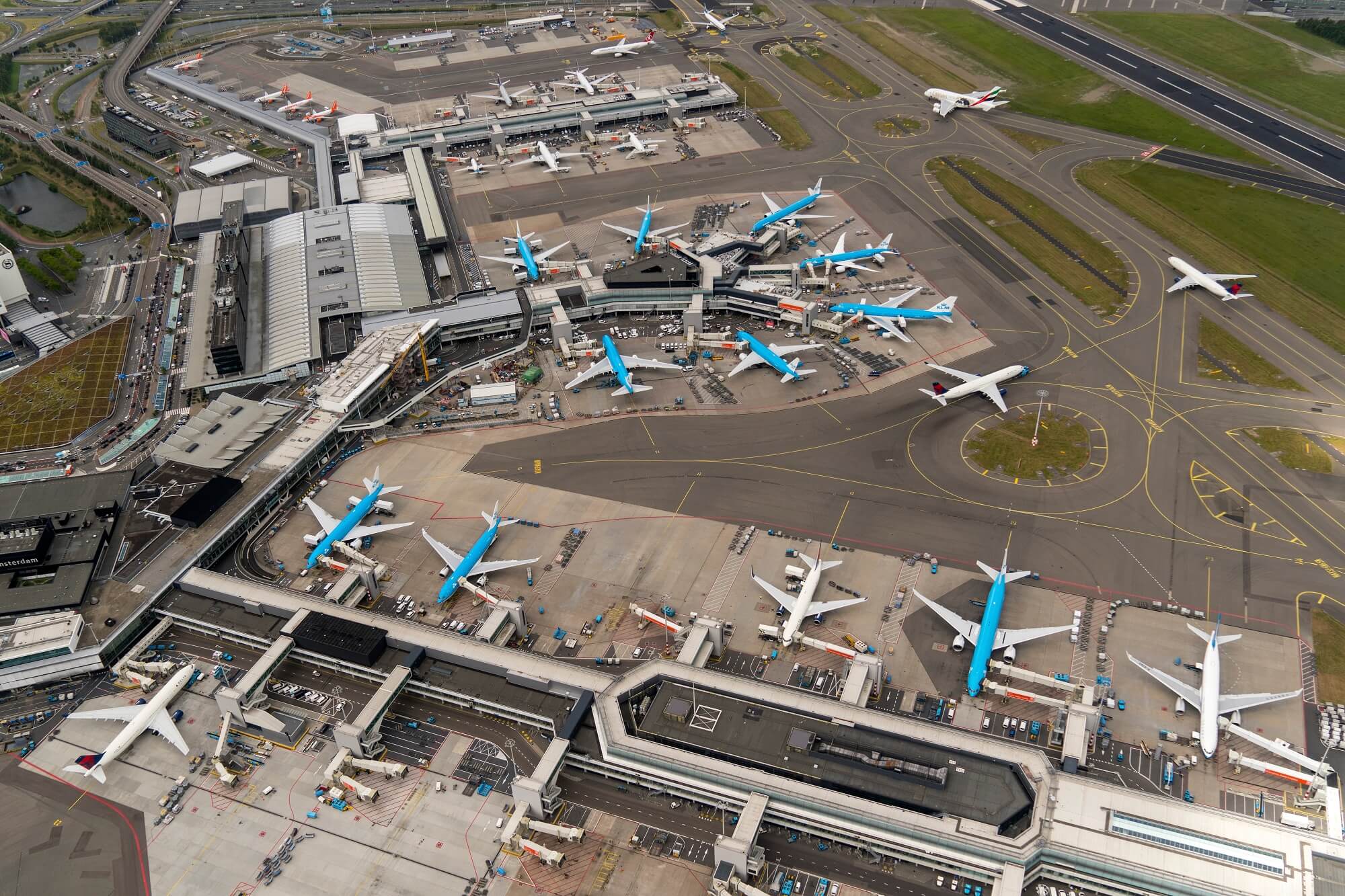 Amsterdam Airport Schiphol (AMS) in the Netherlands 