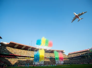 Airbus A380 flypast