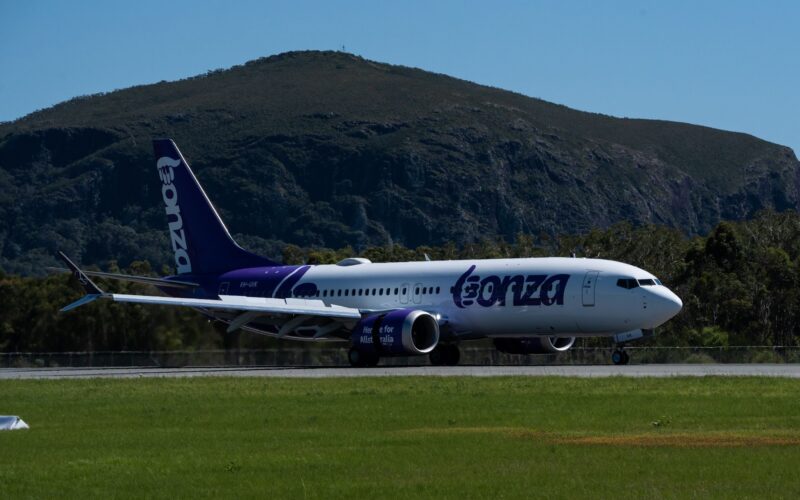 Bonza airlines aircraft called Bazza