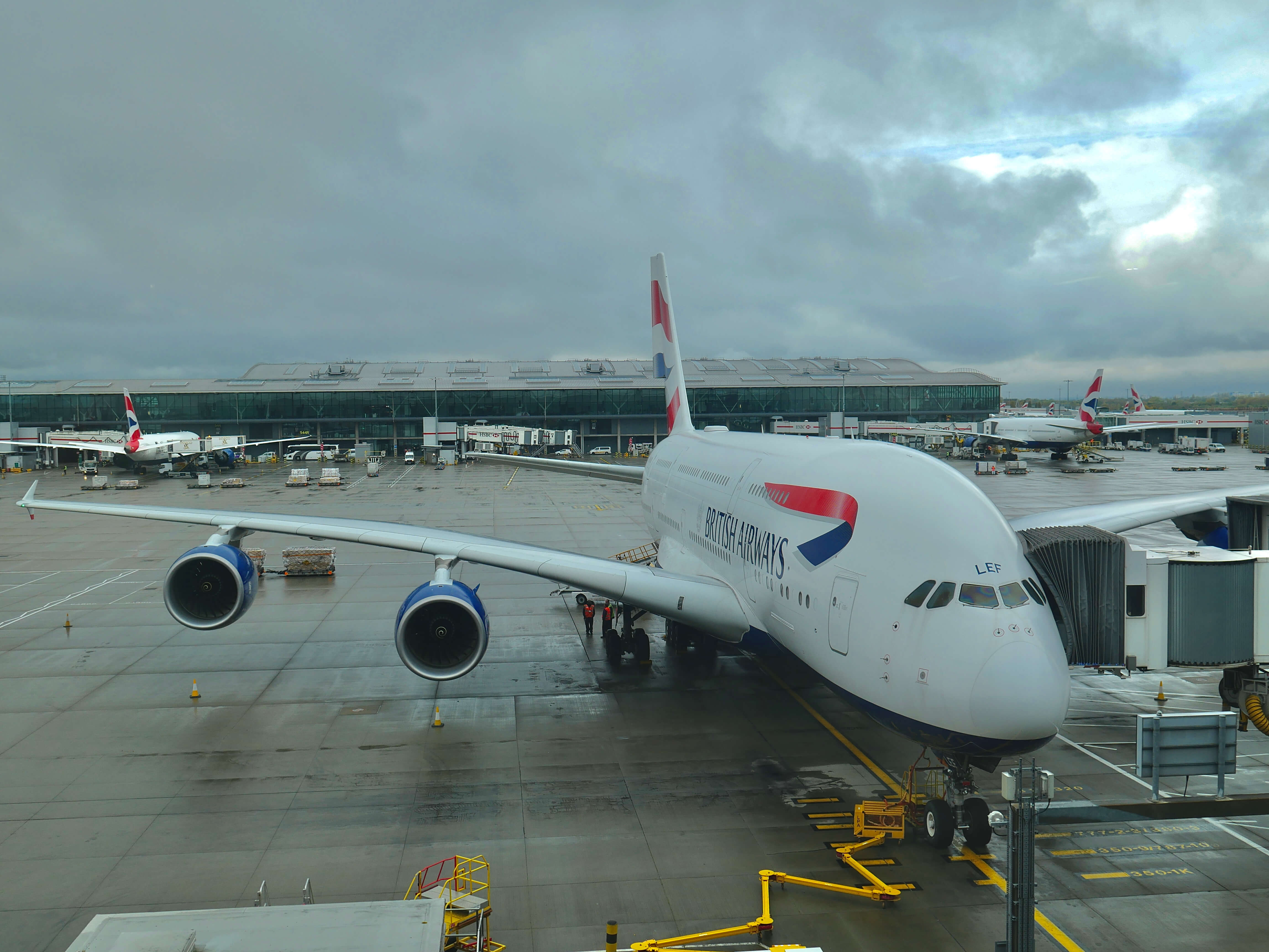 British Airways A380 on the ground