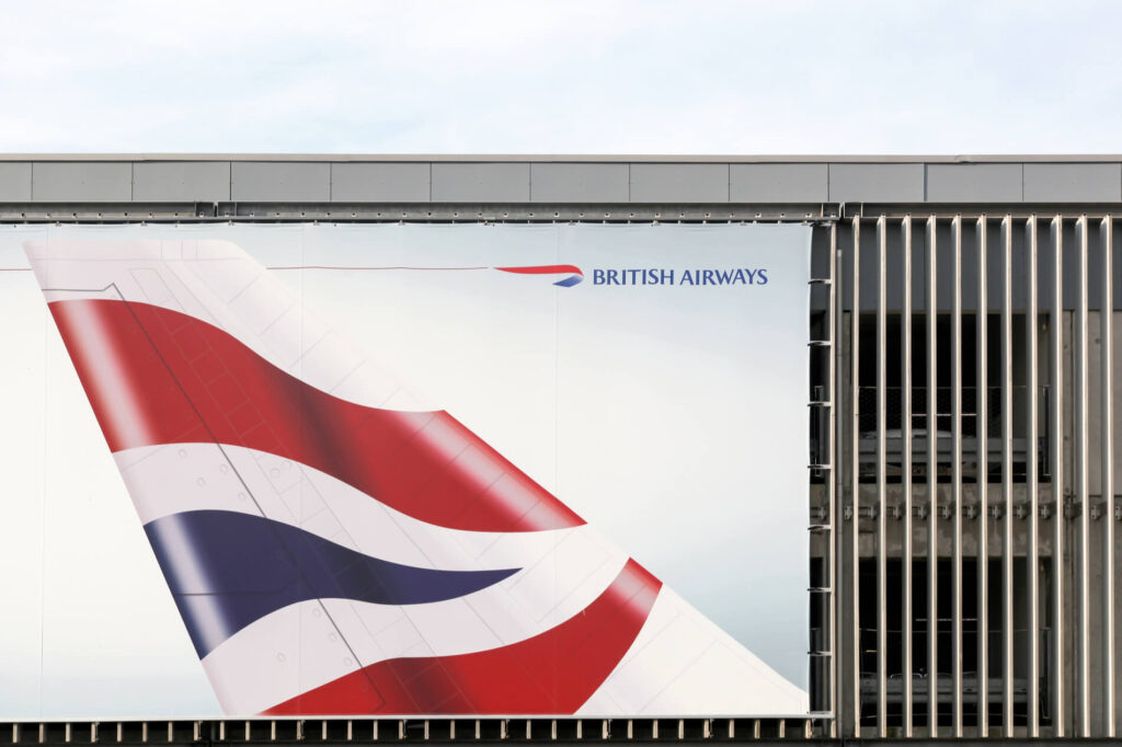 british airways logo and aircraft tail on a wall at billund airport blljpg british_airways_logo_and_aircraft_tail_on_a_wall_at_billund_airport_bll.jpg