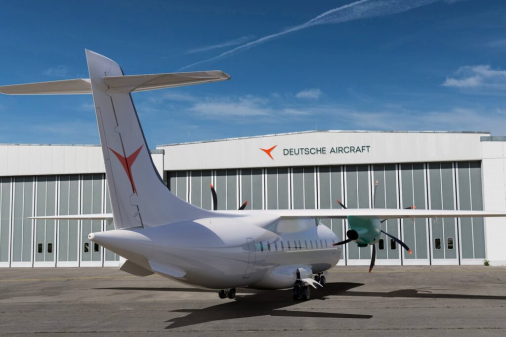 deutsche aircraft d328eco render in front of a hangarjpg deutsche_aircraft_d328eco_render_in_front_of_a_hangar.jpg