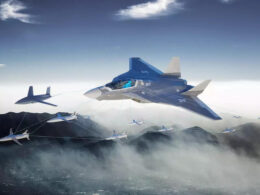 FCAS NGF fighter jet and swarm of drones