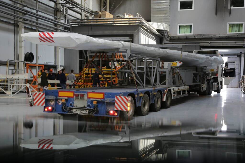 first russian made mc 21 composite wing delivered to irkutjpg first_russian-made_mc-21_composite_wing_delivered_to_irkut.jpg