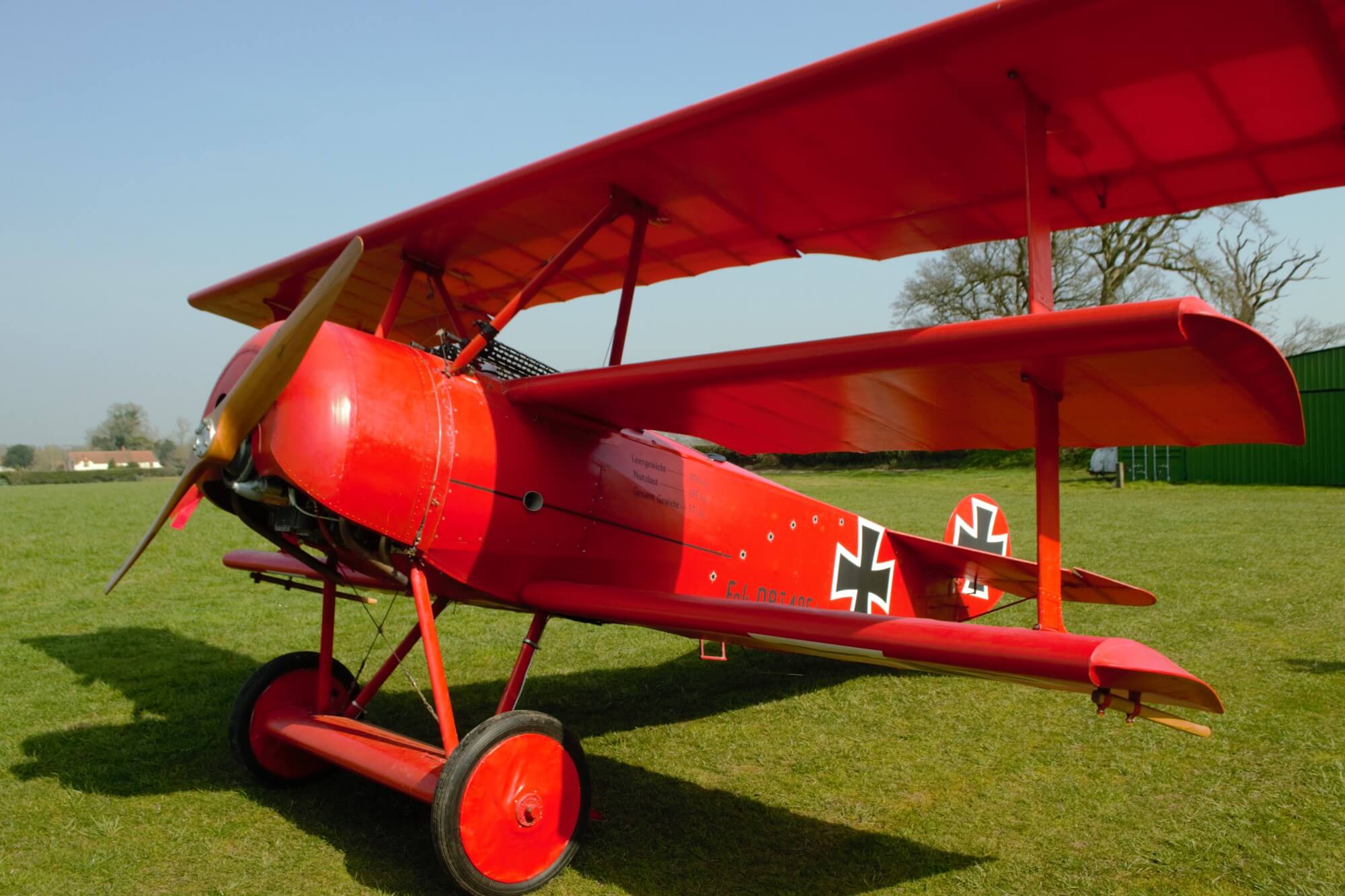 Front view of replica Fokker triplane